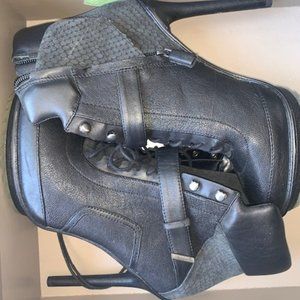 BCBG Suede/Leather Booties